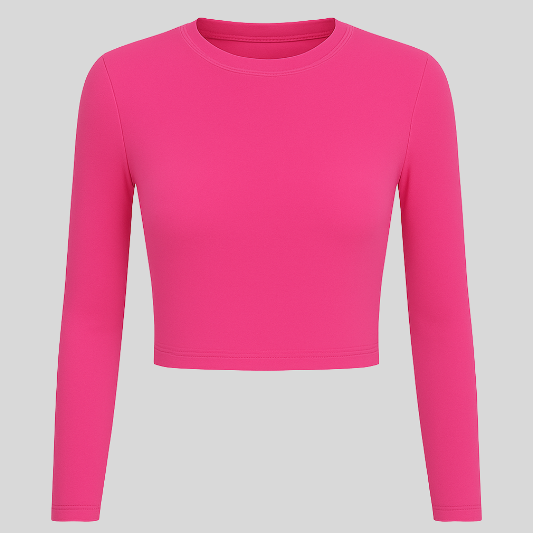 FlexaFit™  Women´s Long Sleeve Crop Top for Training & Yoga
