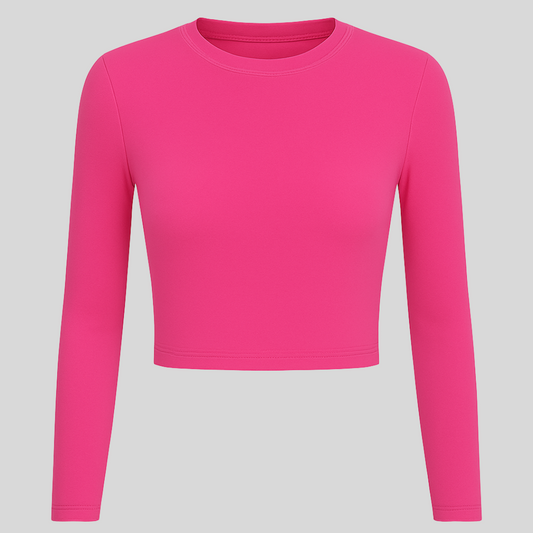 FlexaFit™  Women´s Long Sleeve Crop Top for Training & Yoga
