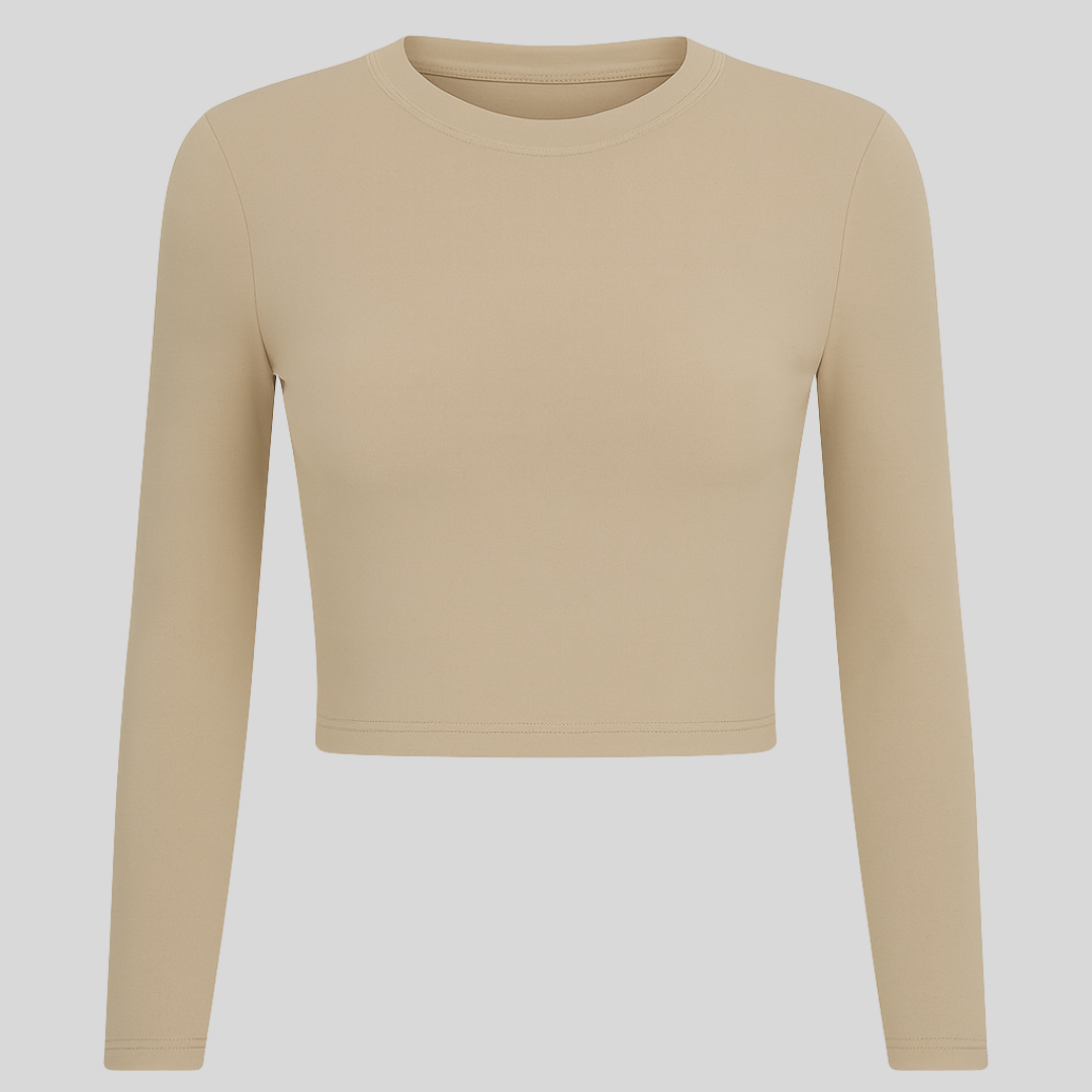 FlexaFit™  Women´s Long Sleeve Crop Top for Training & Yoga