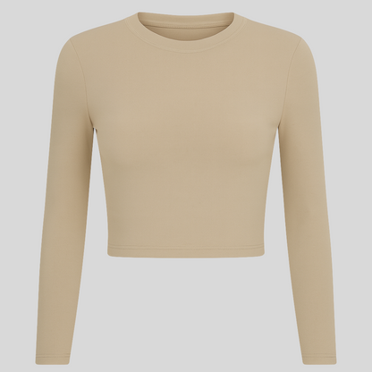 FlexaFit™  Women´s Long Sleeve Crop Top for Training & Yoga