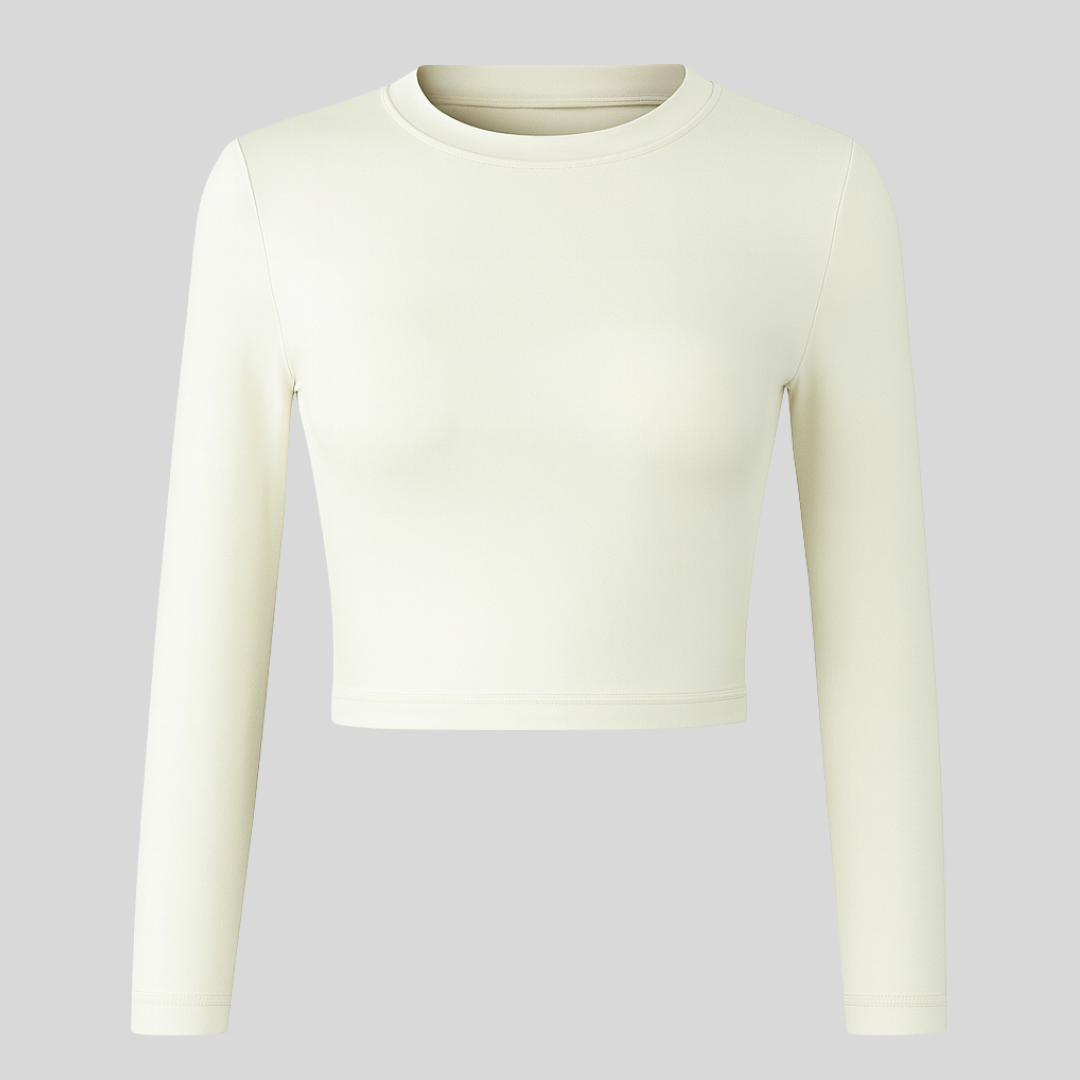FlexaFit™  Women´s Long Sleeve Crop Top for Training & Yoga