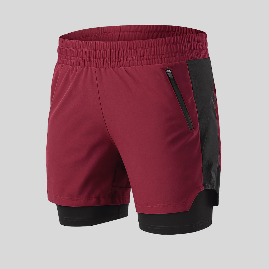 FlexMotion™ Men’s 2-in-1 Training & Running Shorts