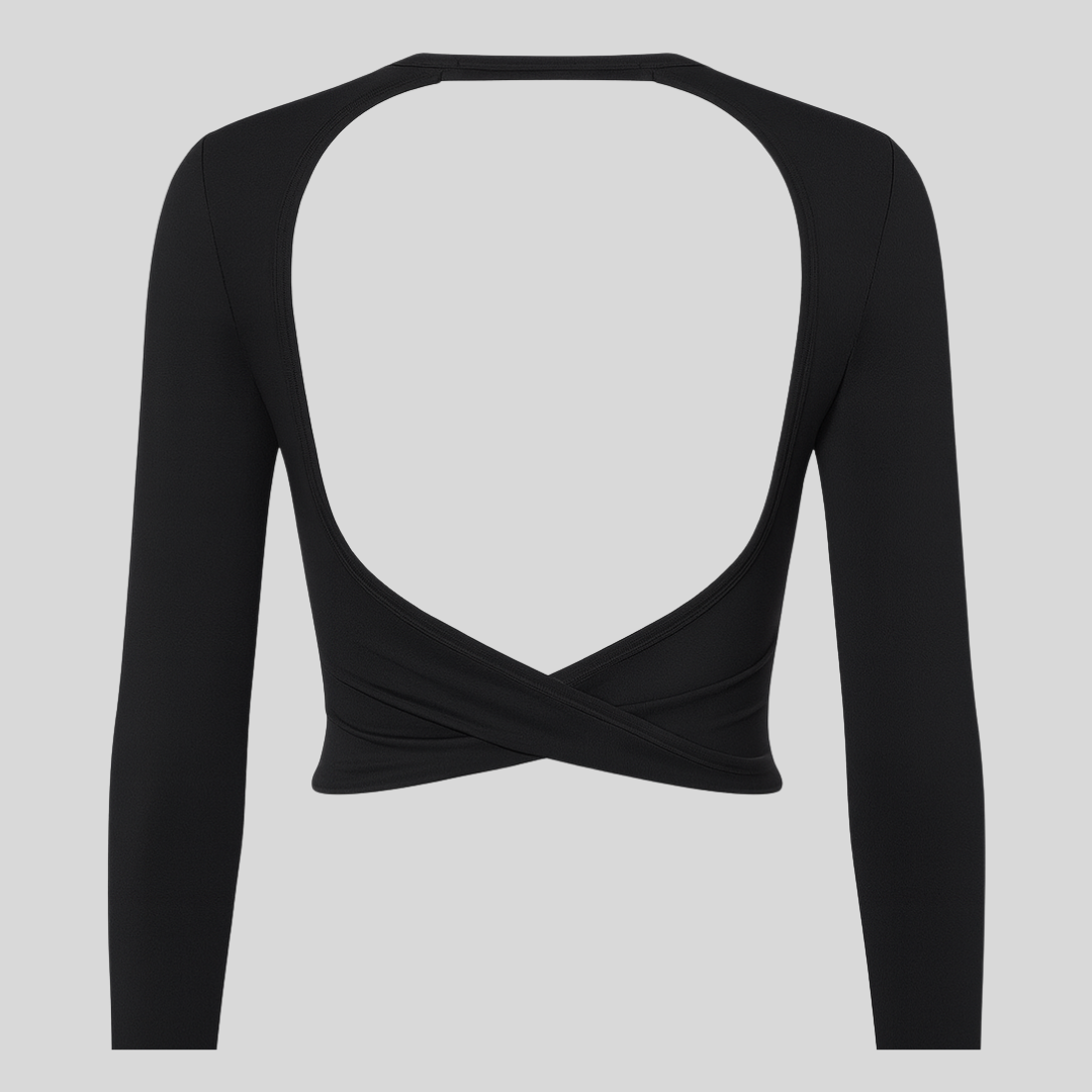 FlexaFit™  Women´s Long Sleeve Crop Top for Training & Yoga