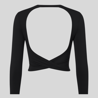 FlexaFit™  Women´s Long Sleeve Crop Top for Training & Yoga