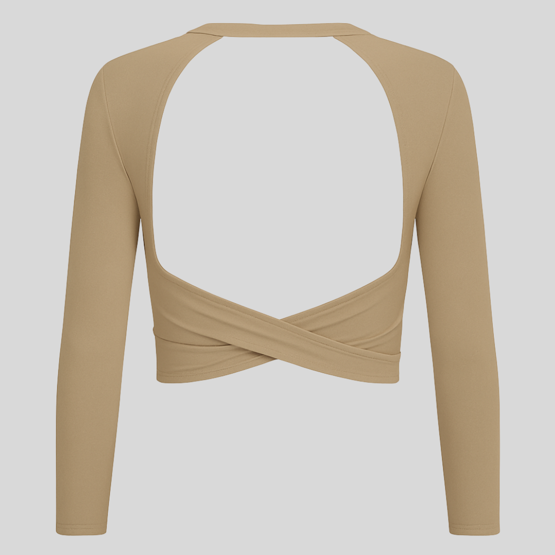 FlexaFit™  Women´s Long Sleeve Crop Top for Training & Yoga