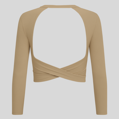 FlexaFit™  Women´s Long Sleeve Crop Top for Training & Yoga