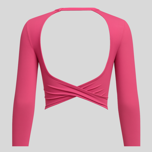 FlexaFit™  Women´s Long Sleeve Crop Top for Training & Yoga